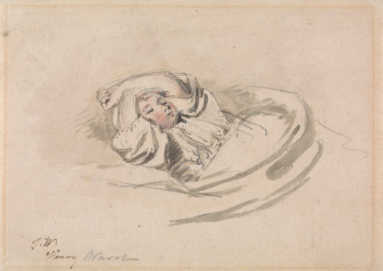 El hijo del artista, Henry, dormido de James Ward