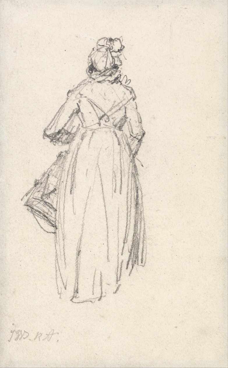 Mujer de pie, vista desde atrás de James Ward