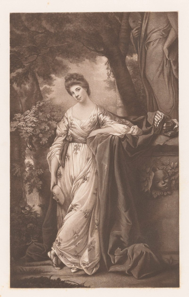 Portret de Frances Abington-Barton como Thalia de James Watson (prentmaker)