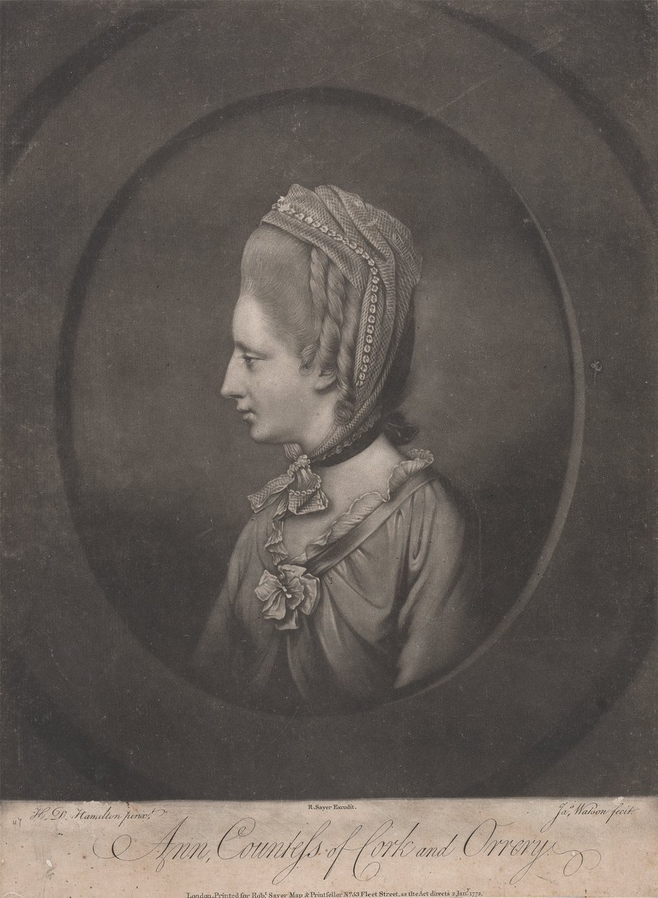 Ana, condesa de Cork y Orrery (m. 1785) de James Watson