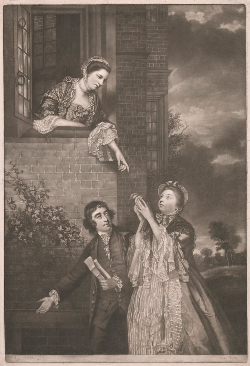 Charles James Fox, con Lady Sarah Lenox y Lady Susan Strangways de James Watson