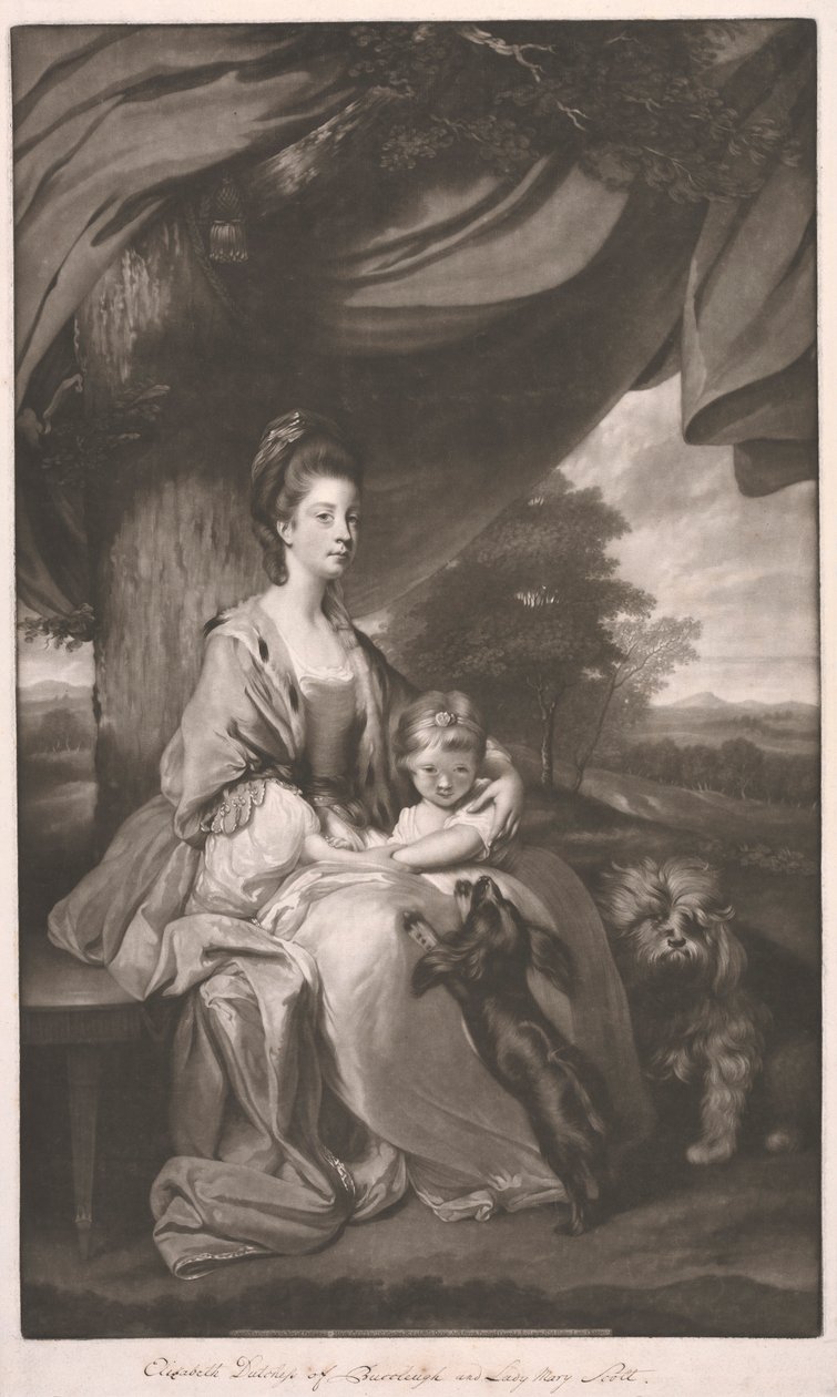 La duquesa de Buccleuch con su hija, Lady Mary Scott de James Watson