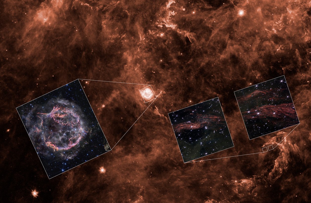 La luz de Casiopea A resuena (en el contexto del Spitzer) de James Webb Space Telescope (NASA)