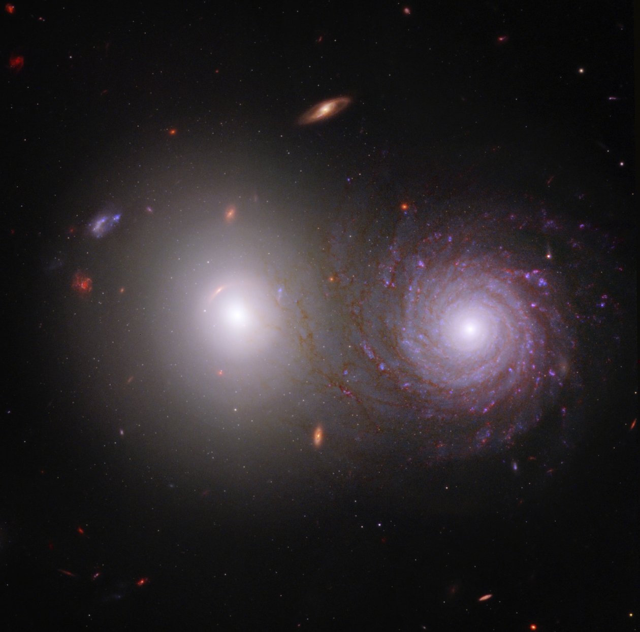 Galaxias en interacción VV 191 (Imagen compuesta de Webb y Hubble) de James Webb Space Telescope (NASA)