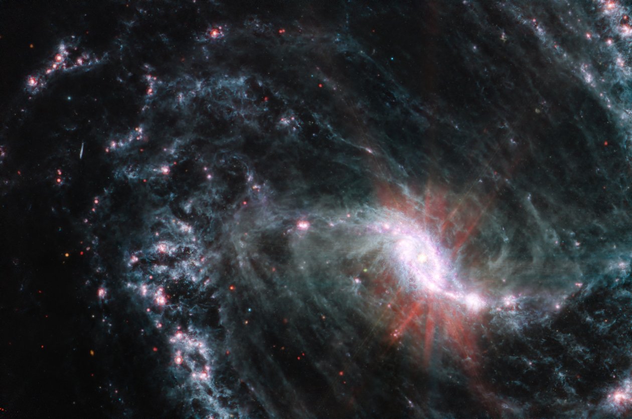 NGC 1365 (Imagen MIRI) de James Webb Space Telescope (NASA)