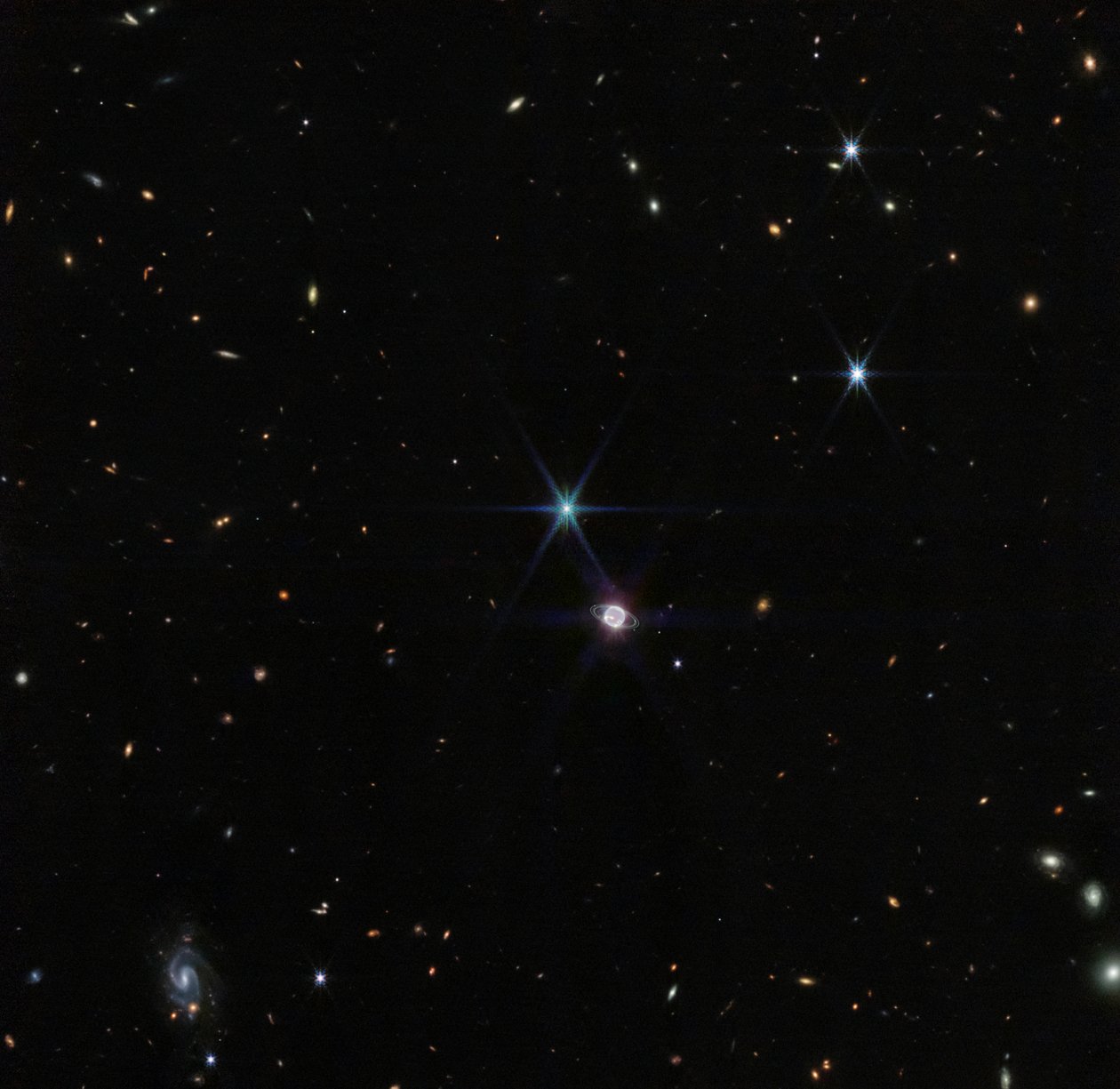 Neptuno Gran Campo (NIRCam) de James Webb Space Telescope (NASA)