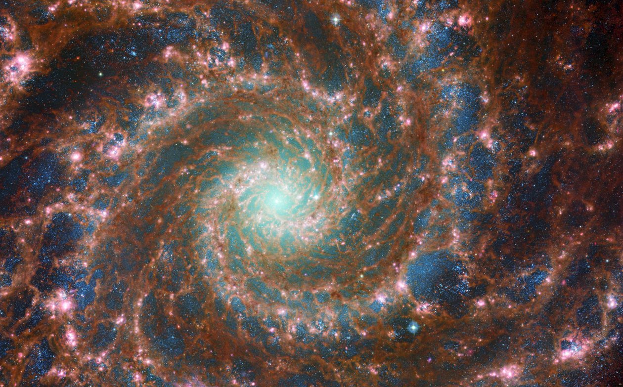 La galaxia fantasma a través del espectro de James Webb Space Telescope (NASA)