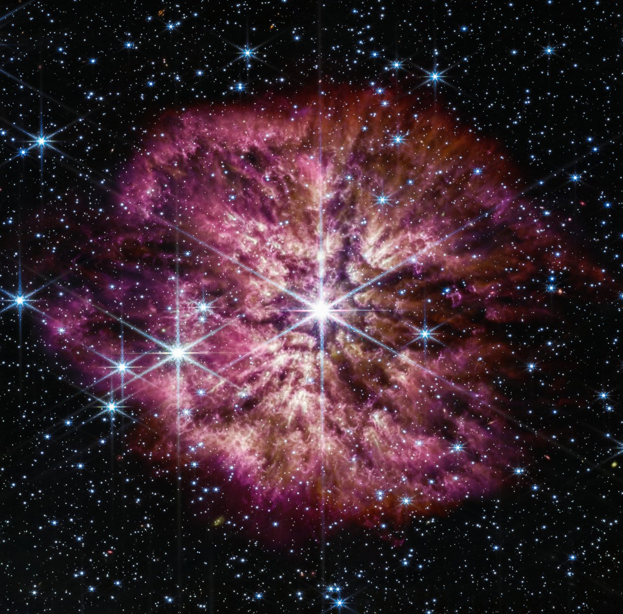 WR 124 (Imagen compuesta NIRCam y MIRI) de James Webb Space Telescope (NASA)