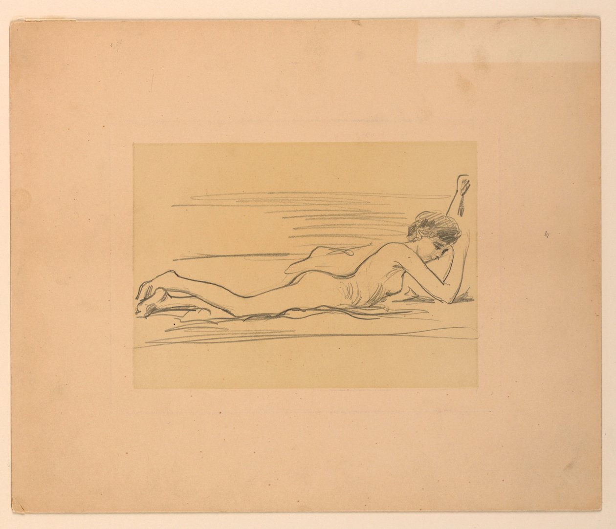 Boceto de Desnudo Femenino de James Wells Champney