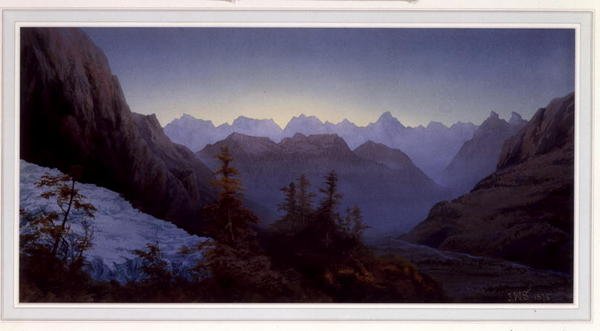 Amanecer en los Alpes de James Whittet Smith