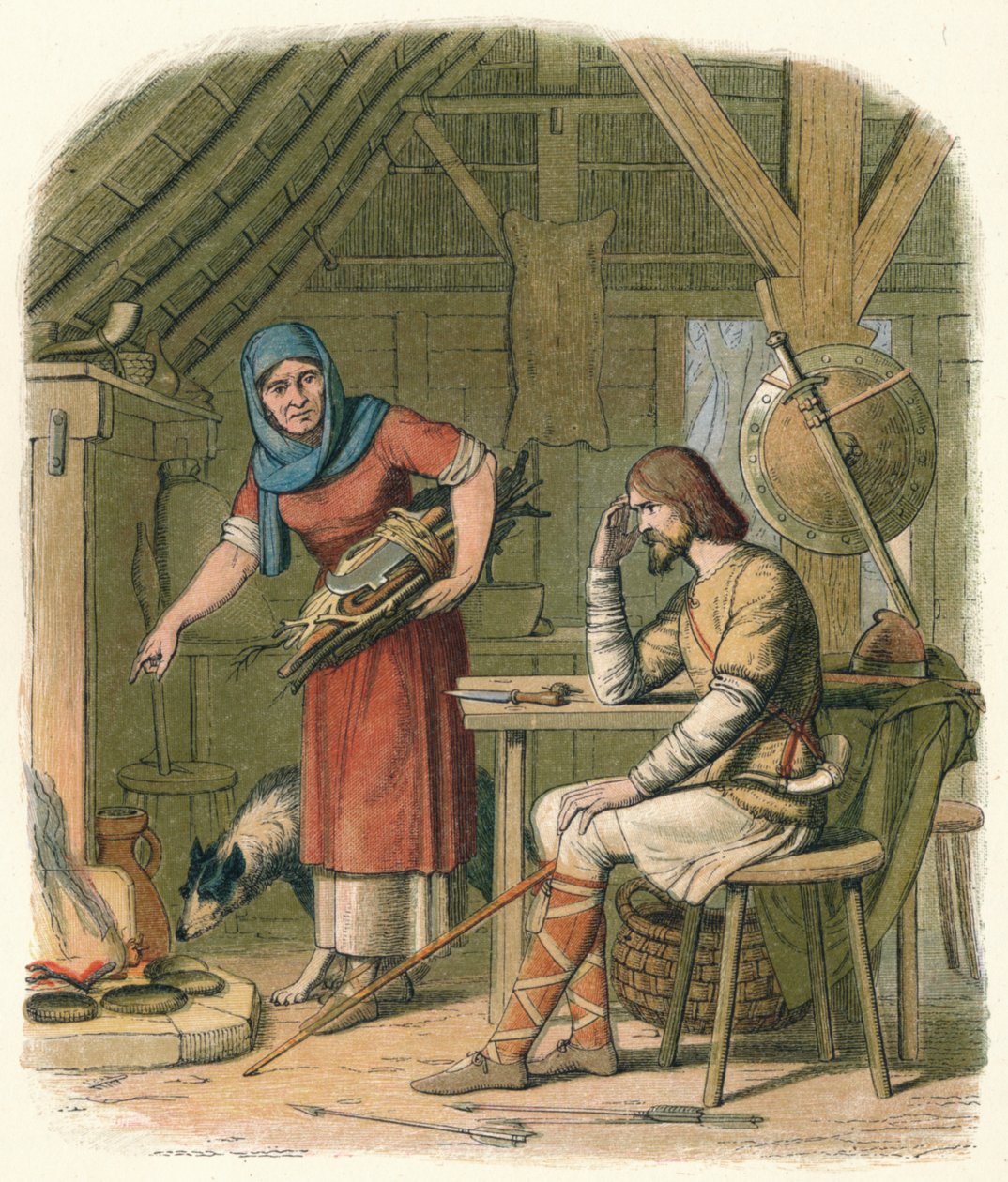 Alfredo en la cabaña del pastor, c878 de James William Edmund Doyle