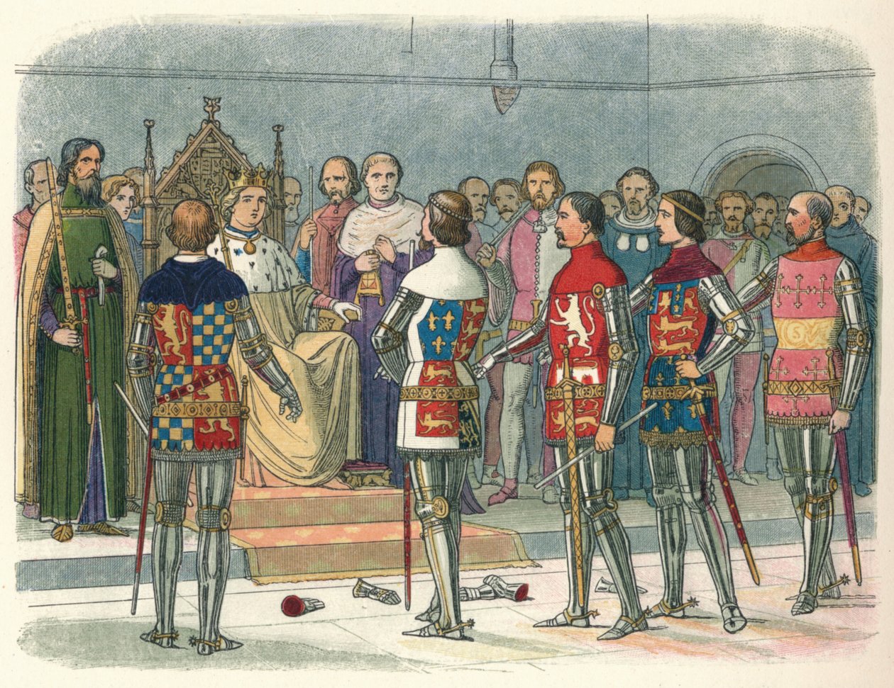 Arundel, Gloucester, Nottingham, Derby y Warwick, ante el rey, 1387 1864 de James William Edmund Doyle