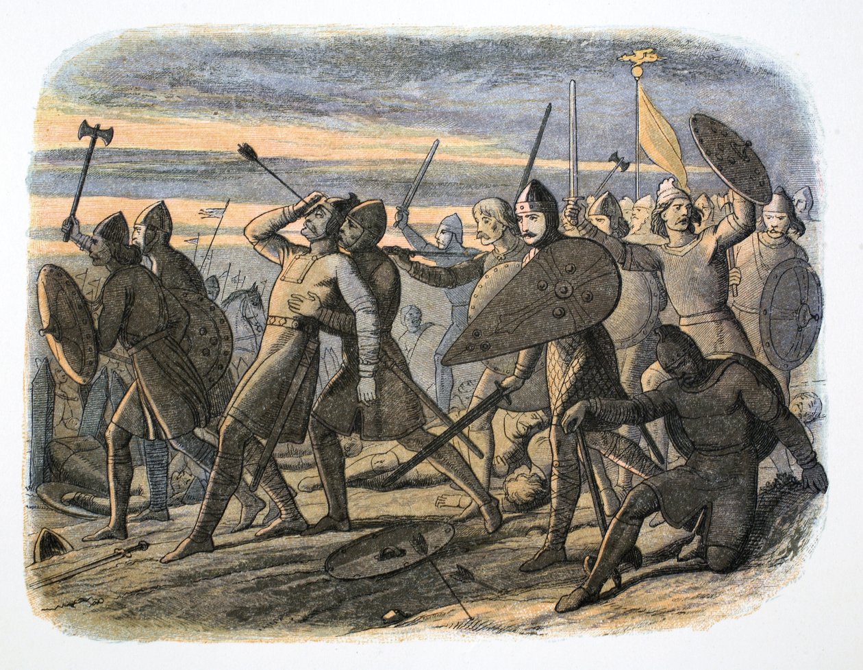 Muerte del Rey Harold, Batalla de Hastings, 1066, 1864 de James William Edmund Doyle