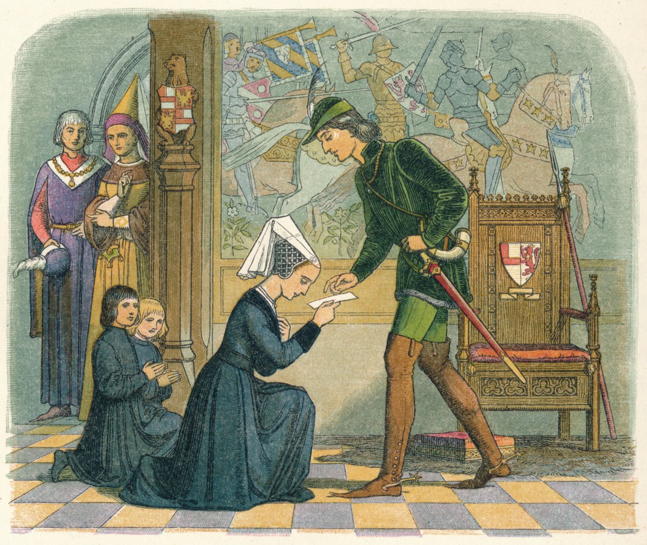 Eduardo IV y Lady Elizabeth Grey de James William Edmund Doyle