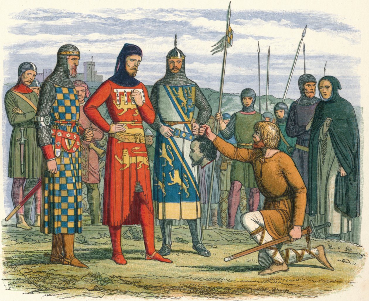 La cabeza de Gaveston mostrada al Conde de Lancaster, 1312, 1864 de James William Edmund Doyle