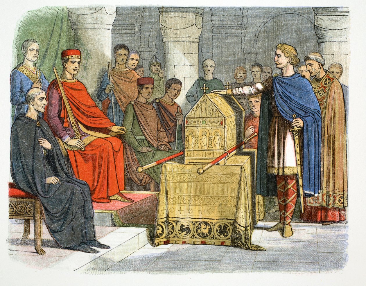 Harold II jura fidelidad al duque Guillermo de Normandía, 1064, 1864 de James William Edmund Doyle