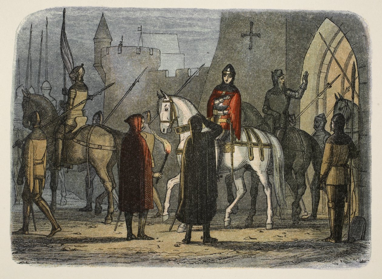 Enrique V marcha contra los Lollards, de A Chronicle of England BC 55 to AD 1485, pub. Londres, 1863 de James William Edmund Doyle