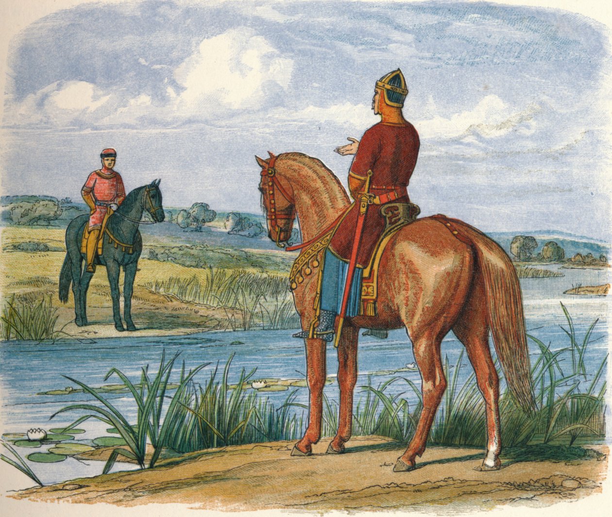 Enrique y Esteban confieren a través del Támesis, 1153 1864 de James William Edmund Doyle
