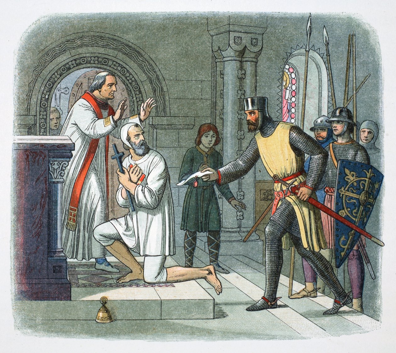 Hubert de Burgh sacado del santuario en Boisars, Francia, 1232 de James William Edmund Doyle