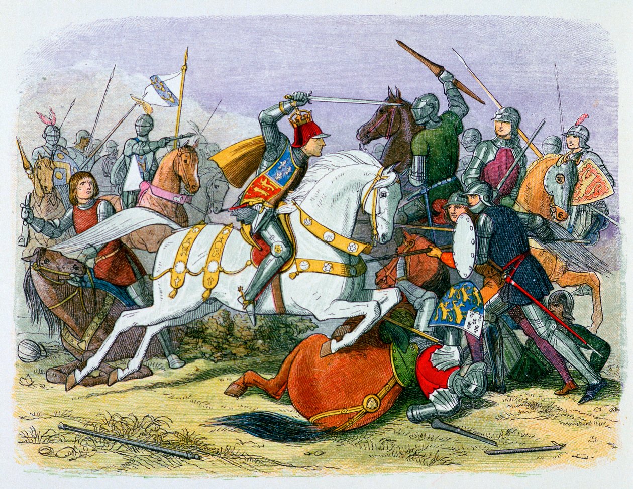Ilustración de Ricardo III en la Batalla de Bosworth de James William Edmund Doyle