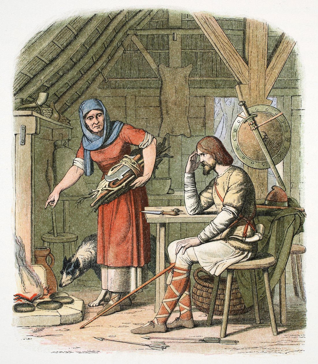 El rey Alfredo en la cabaña del pastor de James William Edmund Doyle