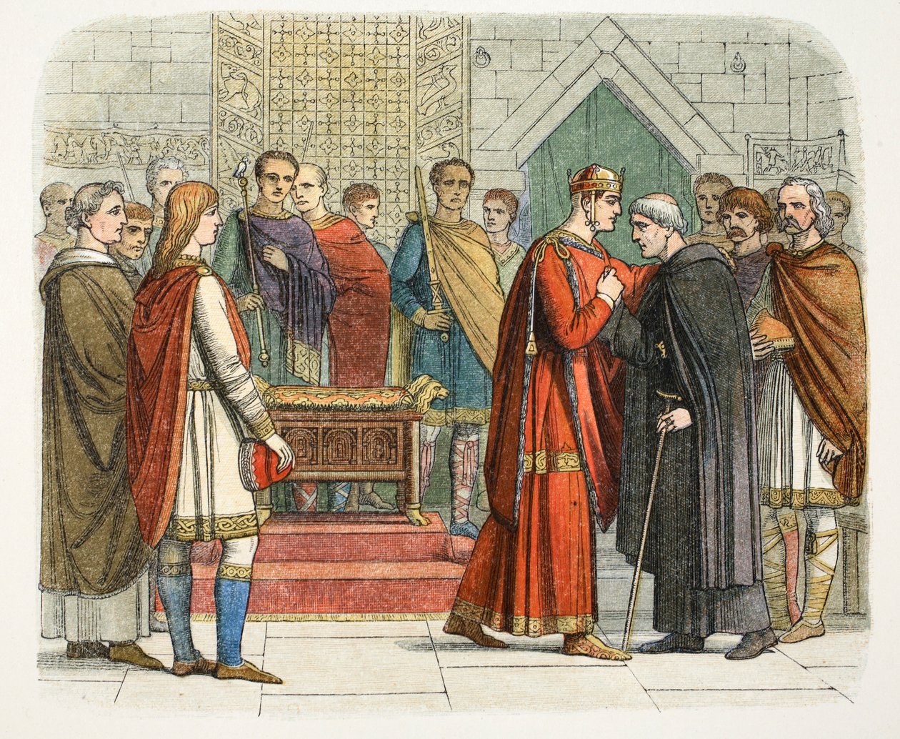 El Rey Guillermo I rinde homenaje a los líderes ingleses de James William Edmund Doyle