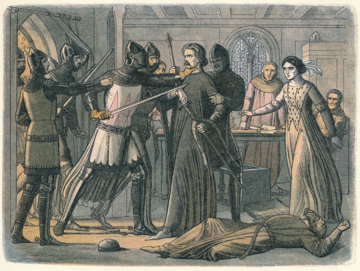Mortimer capturado por el Rey, 1325 de James William Edmund Doyle