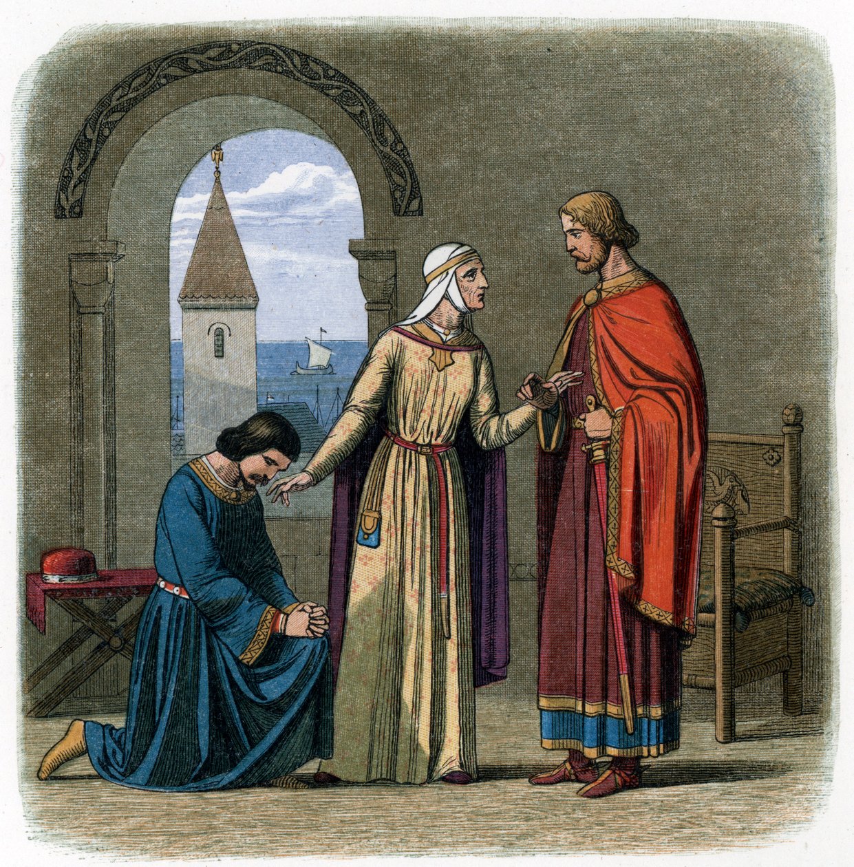 Por consejo de su madre, Leonor de Aquitania, el Rey Ricardo I de James William Edmund Doyle