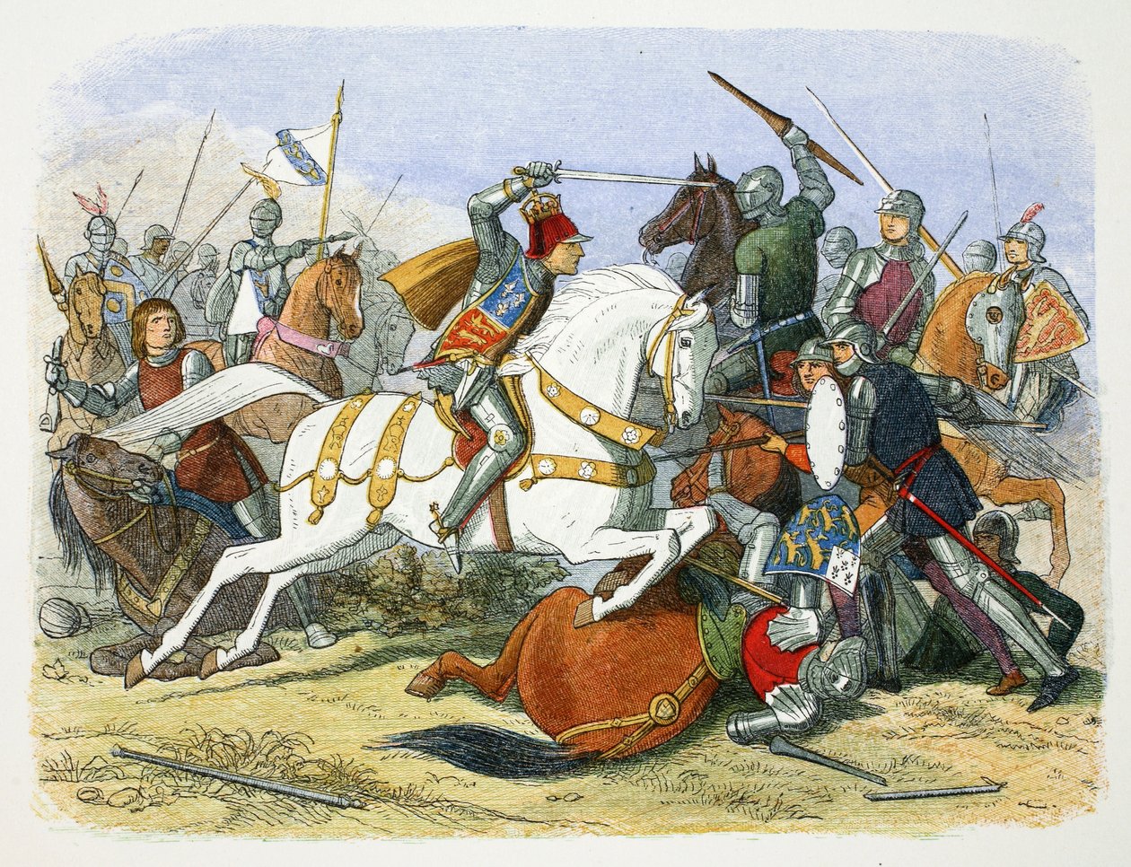 Ricardo III de Inglaterra en la Batalla de Bosworth Field, Leicestershire de James William Edmund Doyle