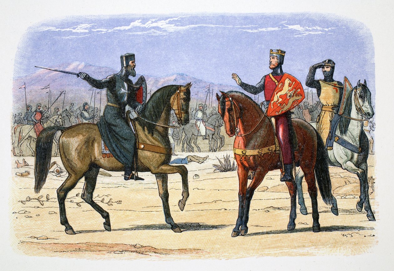 Ricardo I de Inglaterra y el Maestro de San Juan, Jaffa, 1191 1864 de James William Edmund Doyle