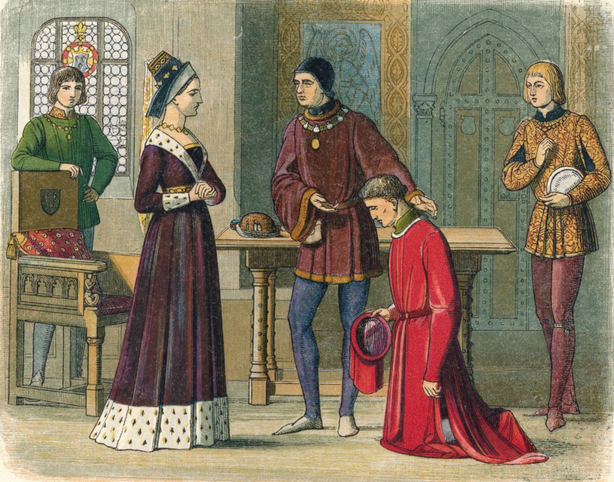 El Conde de Warwick se somete a la Reina Margarita, 1470, 1864 de James William Edmund Doyle