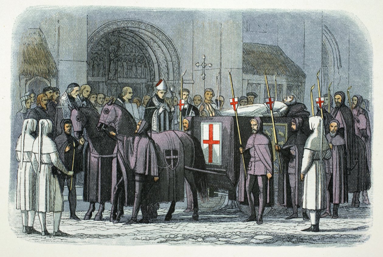 El cuerpo de Ricardo II llevado a la Catedral de San Pablo, Londres, 1400 1864 de James William Edmund Doyle
