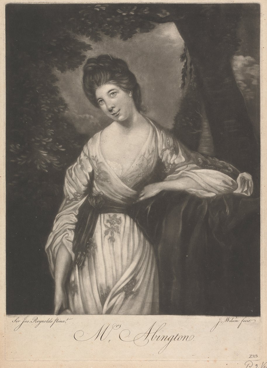 Sra. Frances Abington (de soltera Barton) de James Wilson