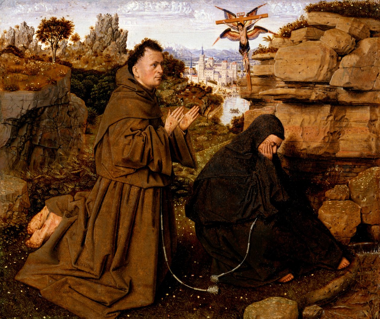 San Francisco de Asís recibiendo los estigmas de Jan van Eyck
