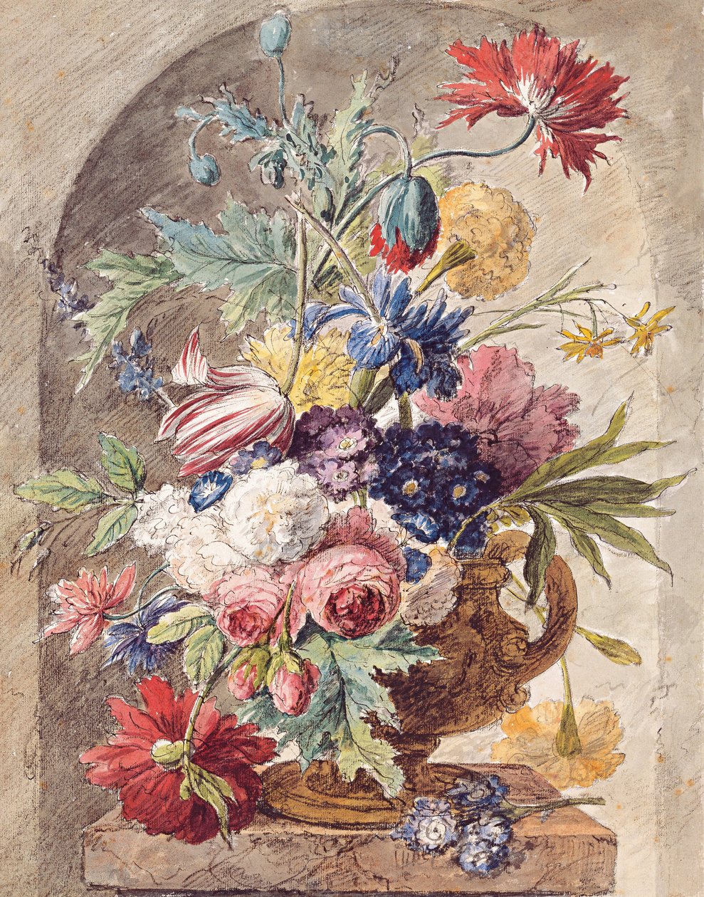 Naturaleza muerta con flores, c. 1734 de Jan van Huysum