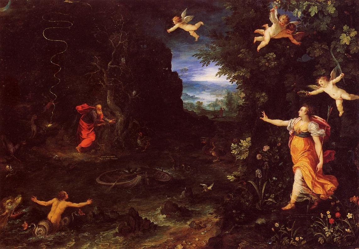 Circe y Ulises de Jan the Elder Brueghel