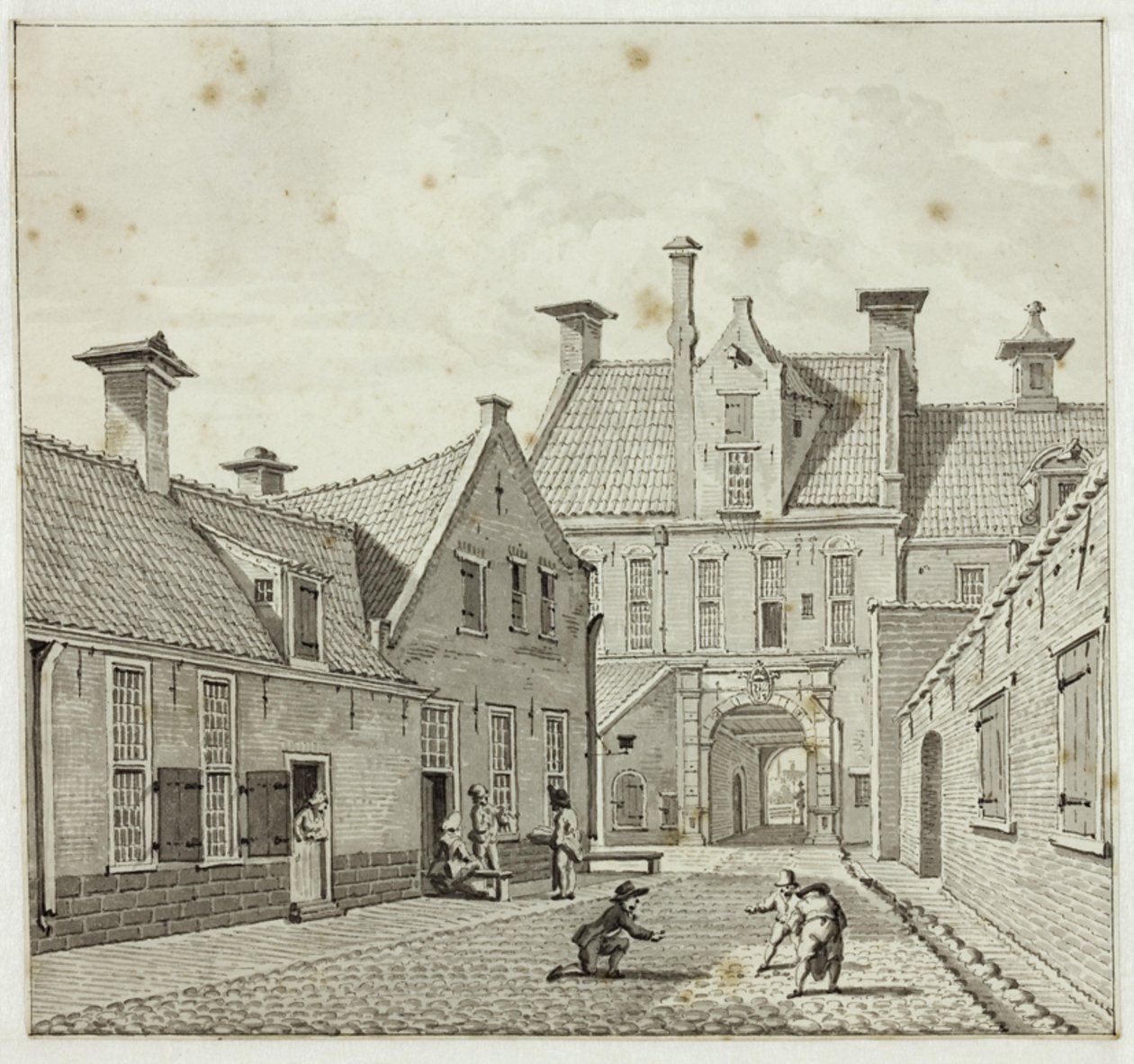 La puerta de la Guardia desde la calle Turfstraat de Jan Bulthuis