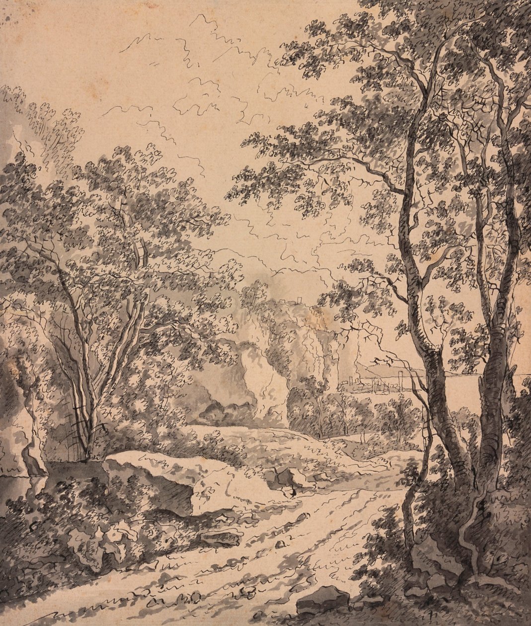 Paisaje italiano, entre Ancona y Sinigaglia de Jan Dirksz Both