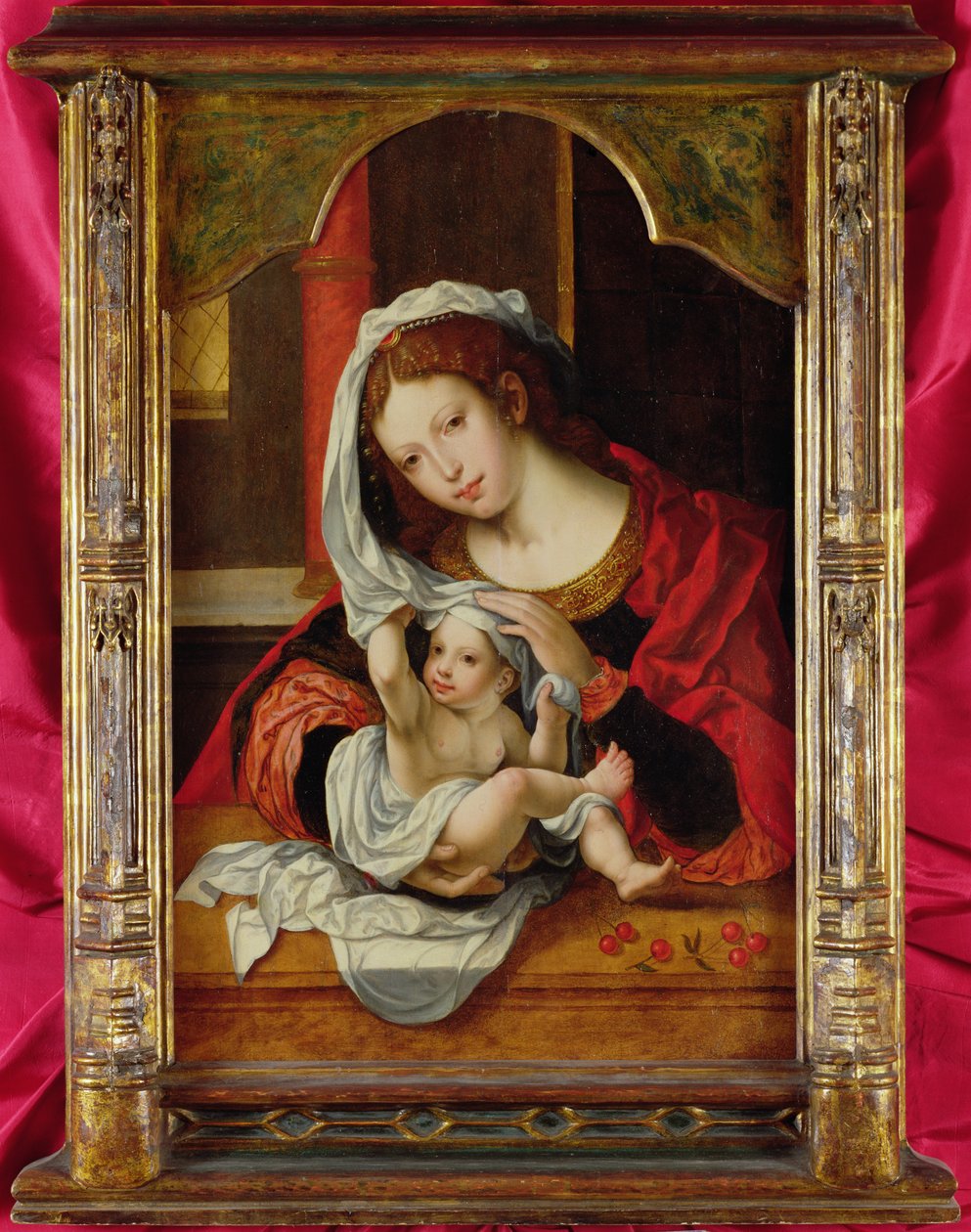 Madonna de las cerezas de Jan Gossaert
