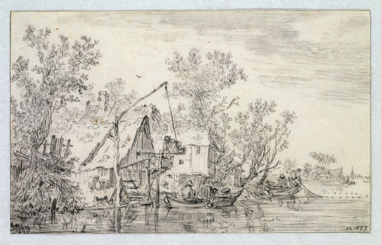 Paisaje fluvial boscoso, 1653 de Jan Josephsz van Goyen