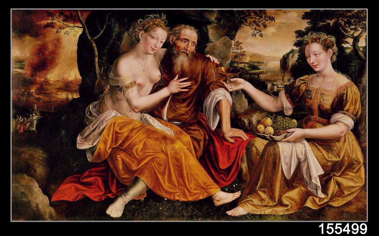 Lot y sus hijas, c.1565 de Jan Massys or Metsys