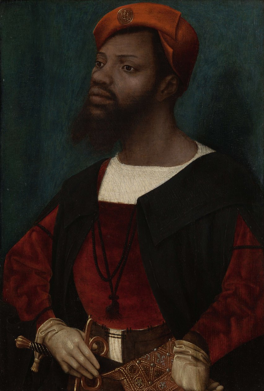 Retrato de un hombre africano de Jan Mostaert