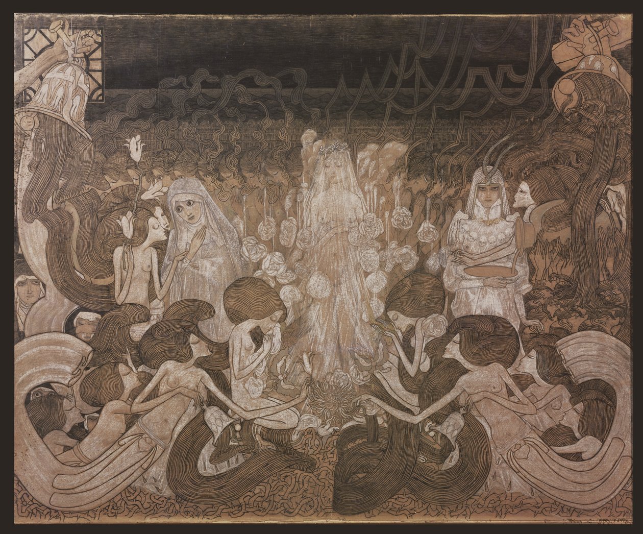 Las tres prometidas | Jan Toorop | Impresión de arte