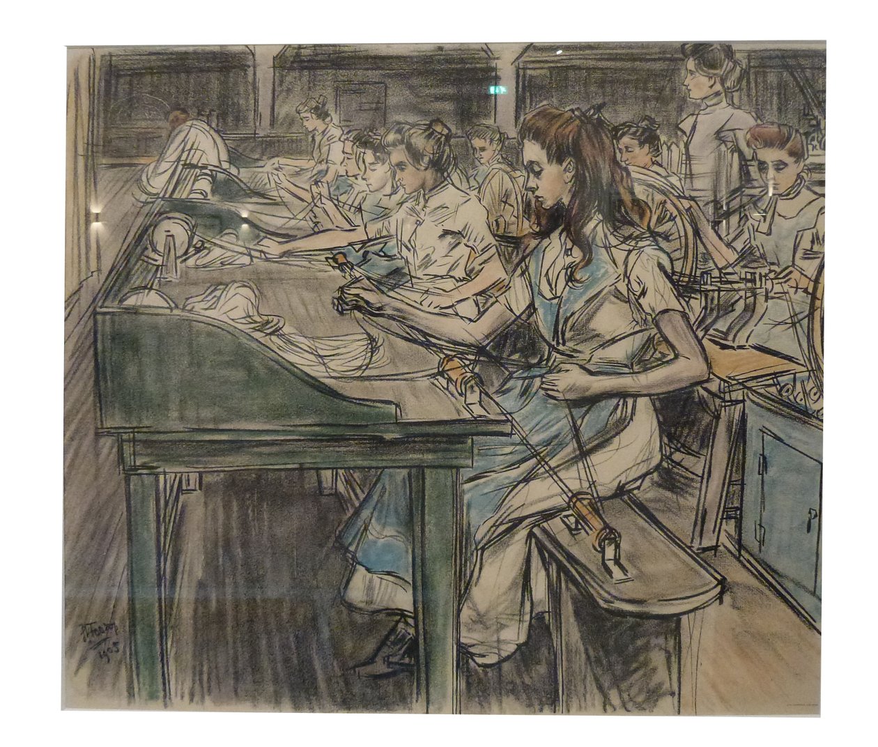 Pitpluizers 1 de las 12 litografías que Toorop hizo sobre la fabricación de velas de Jan Toorop