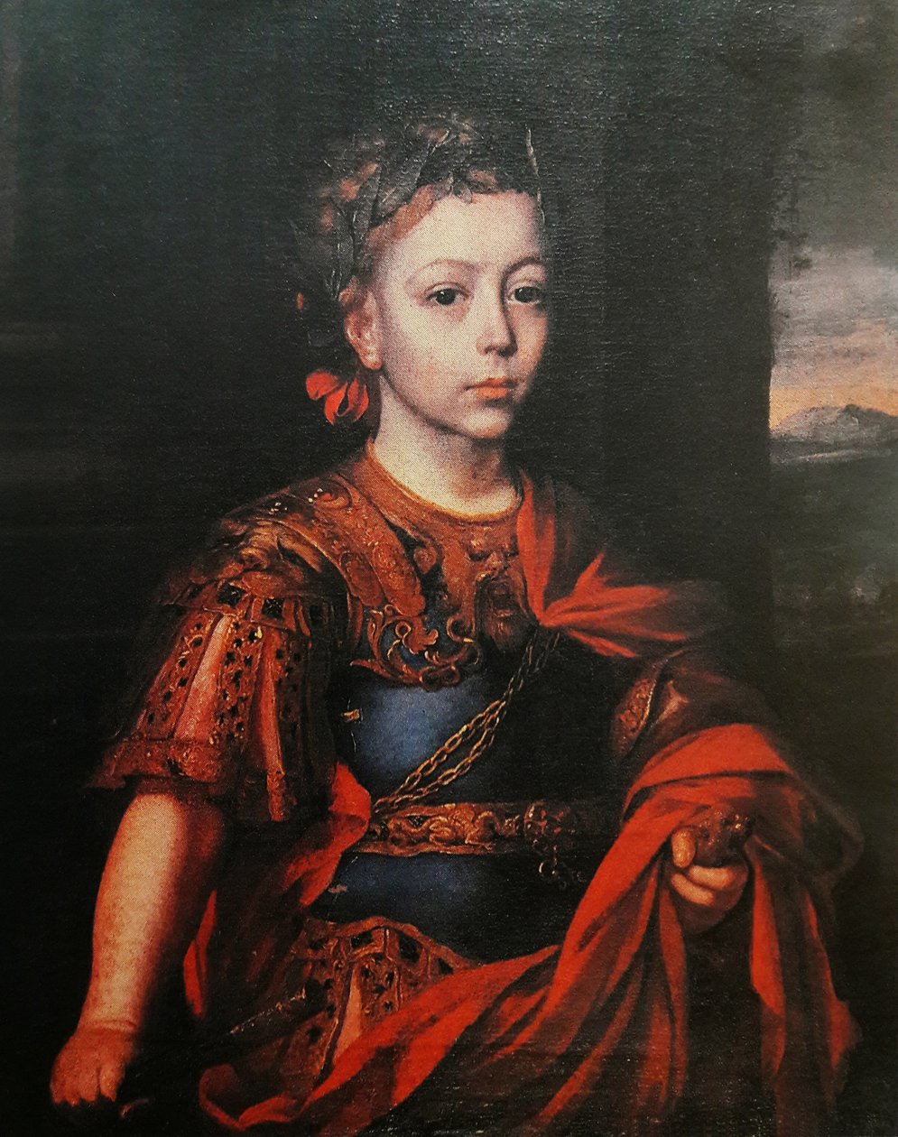 Retrato de Jakub Ludwik Sobieski con atuendo romano de Jan Tricius