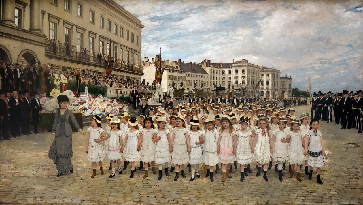 Desfile de las escuelas en 1878 de Jan Frans Verhas