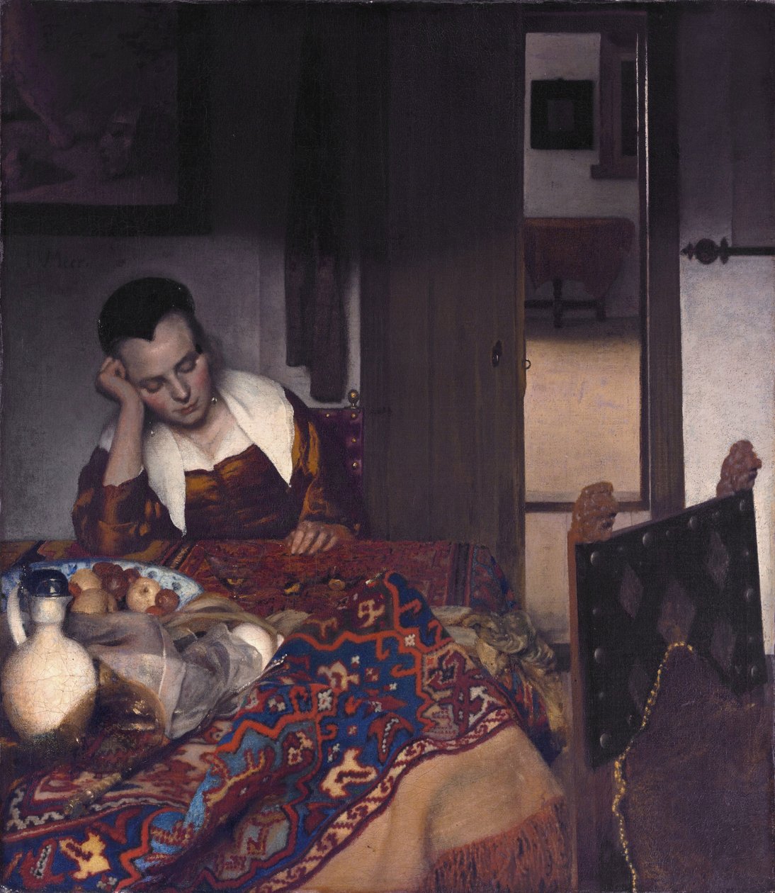 Una criada dormida de Jan Vermeer van Delft