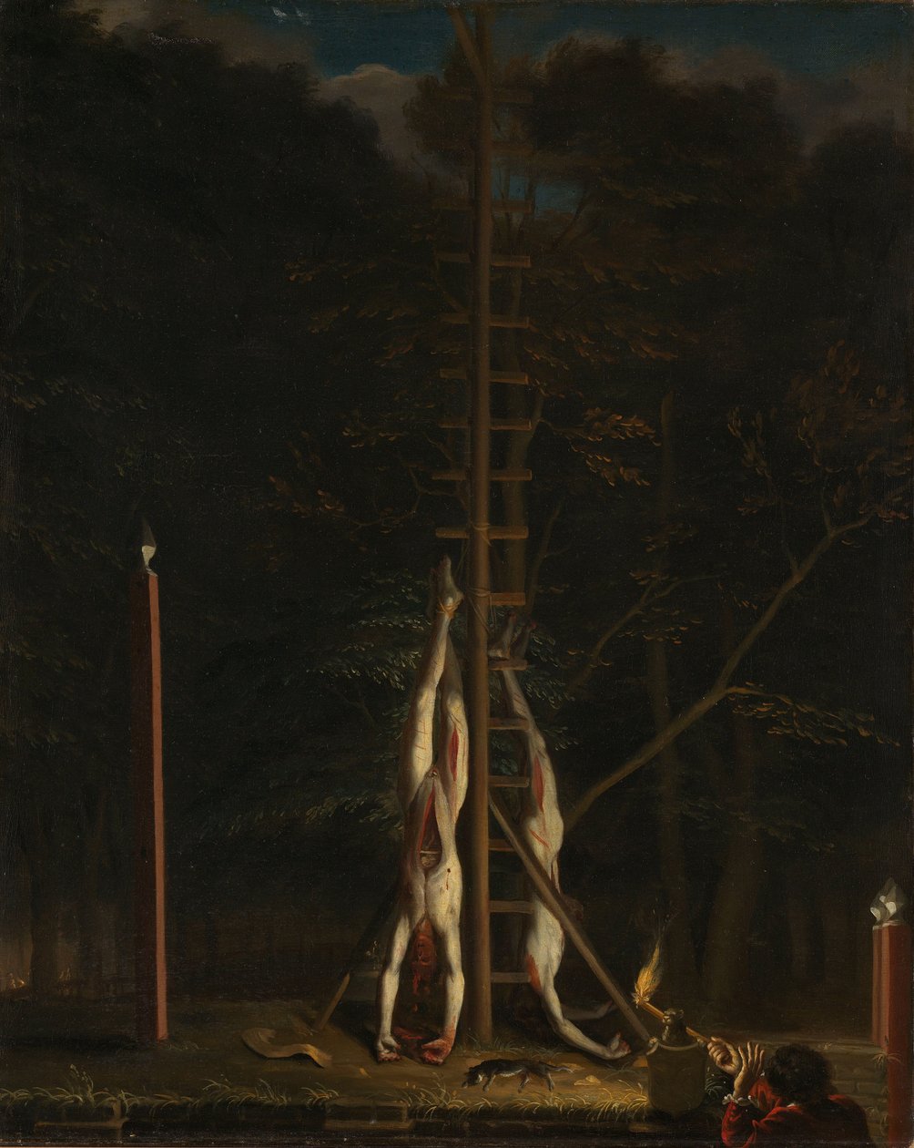 Los cadáveres de los hermanos De Witt, en el Groene Zoodje en el Lange Vijverberg en La Haya, 20 de agosto de 1672 de Jan de Baen