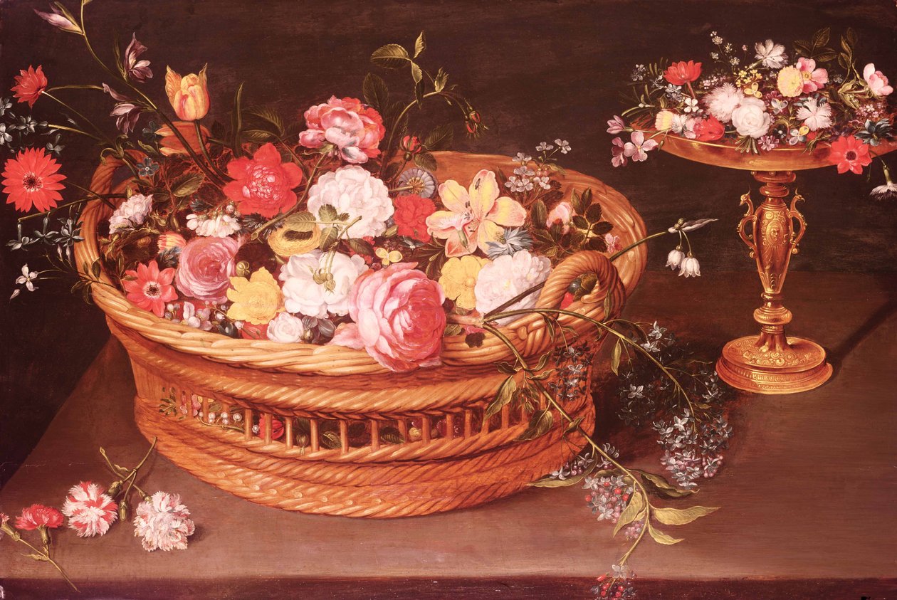 Una canasta de flores de Jan the Elder Brueghel
