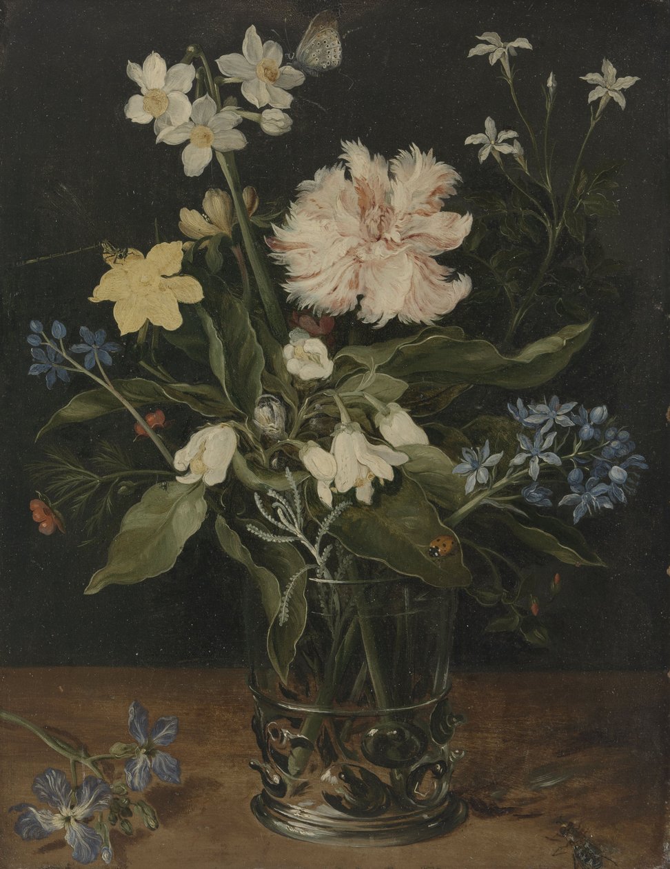Naturaleza muerta con flores en un vaso, 1630 de Jan the Elder Brueghel